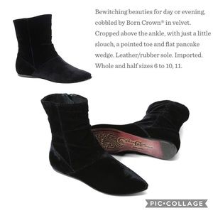 RARE🥀Velvet Ankle Boots by Born Crown